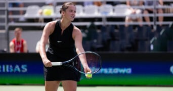 Viktoria Hruncakova at the 2023 Warsaw Open