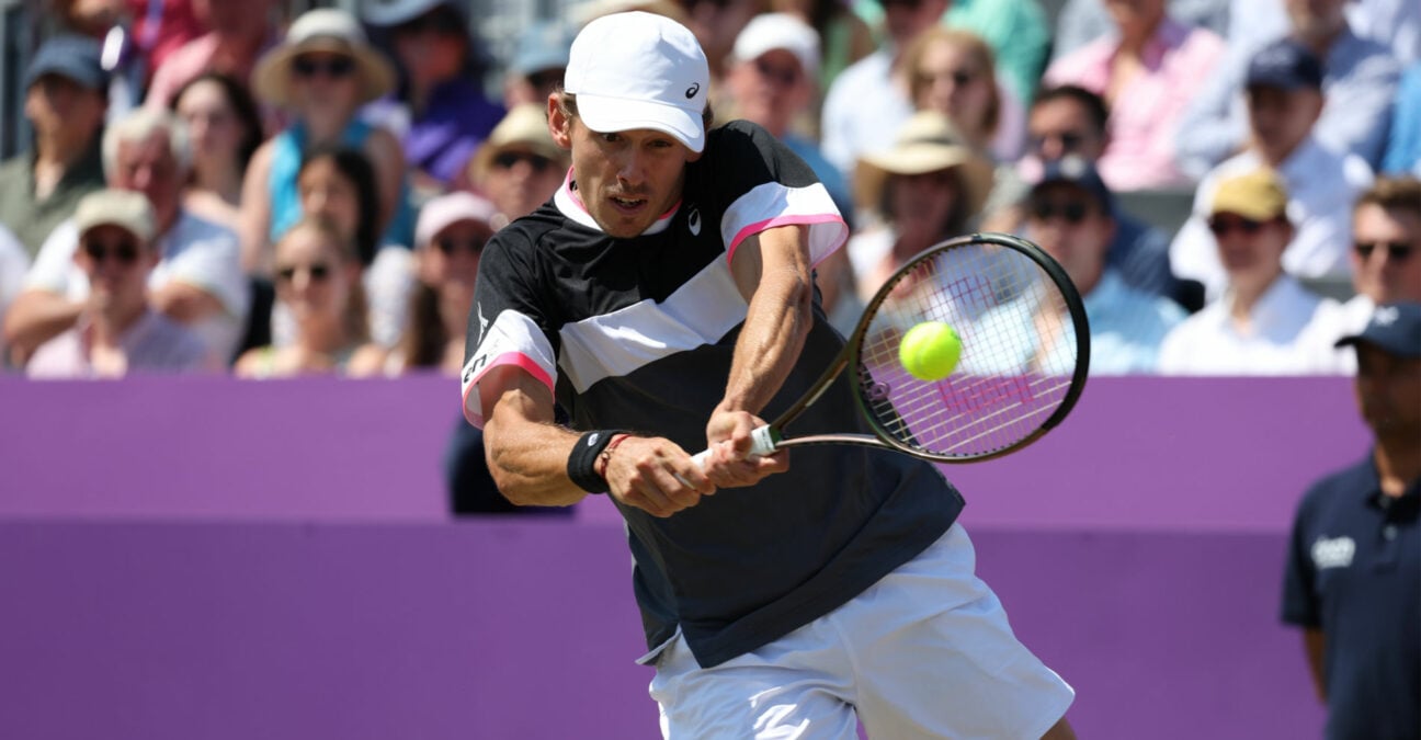 Alex de Minaur at the 2023 Queens Club ATP 500 event