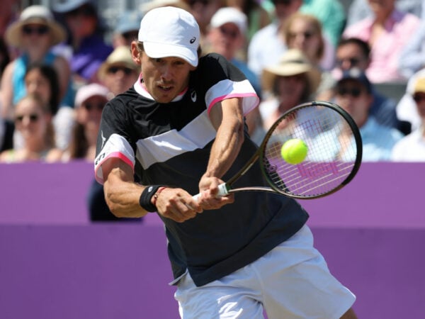 Alex de Minaur at the 2023 Queens Club ATP 500 event