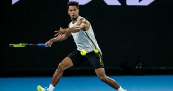 Michael Mmoh at the 2021 Australian Open