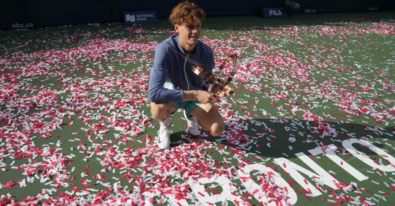 Jannik Sinner trophy Toronto