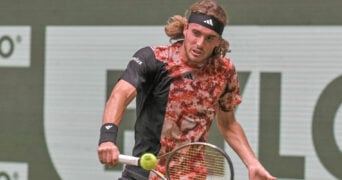 Stefanos Tsitsipas at the 2023 Halle Open