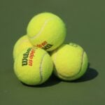 US Open balls on court