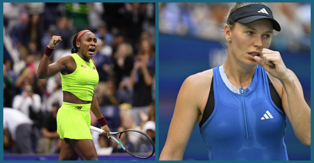 Coco Gauff and Caroline Wozniacki at the 2023 US Open