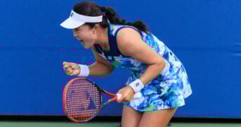Lin Zhu at the 2023 US Open