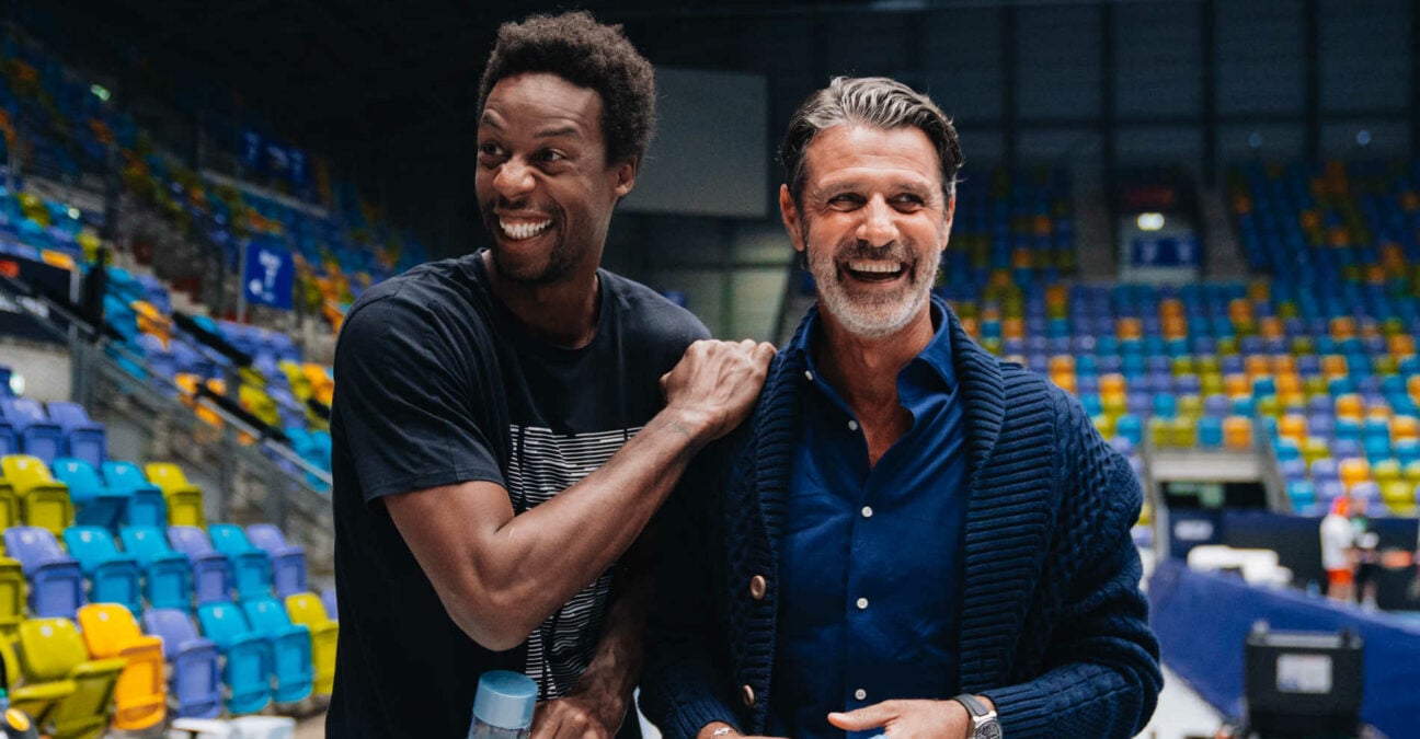 Gaël Monfils and Patrick Mouratoglou, UTS Frankfurt