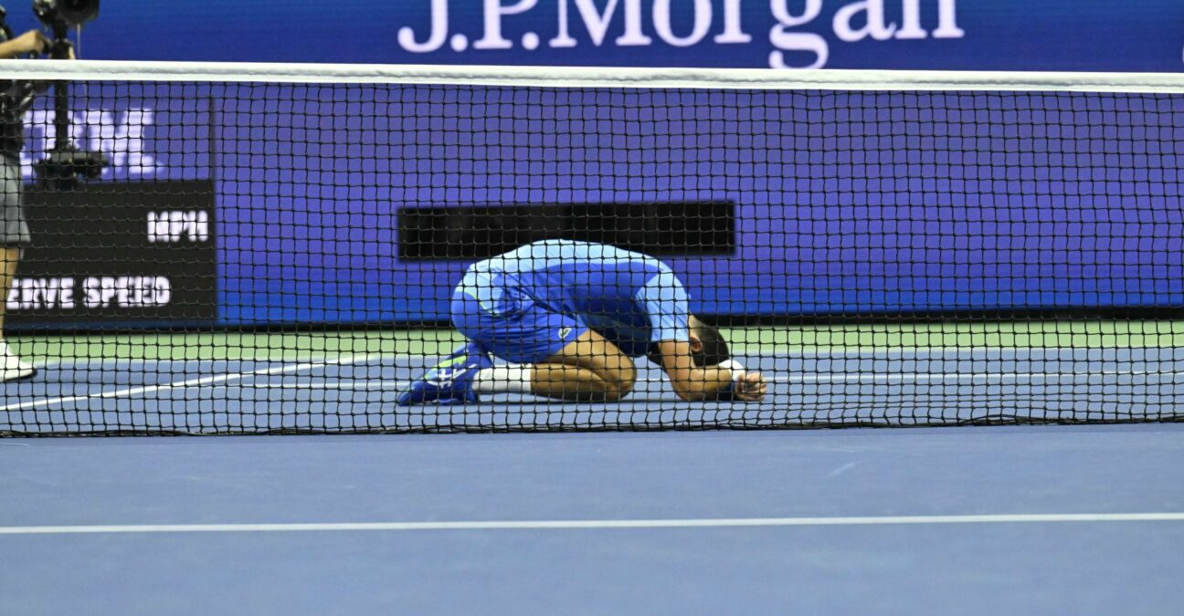 Novak Djokovic celebration USO 23