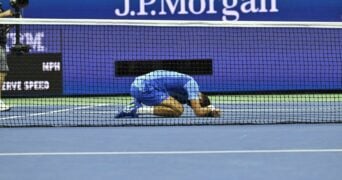 Novak Djokovic celebration USO 23