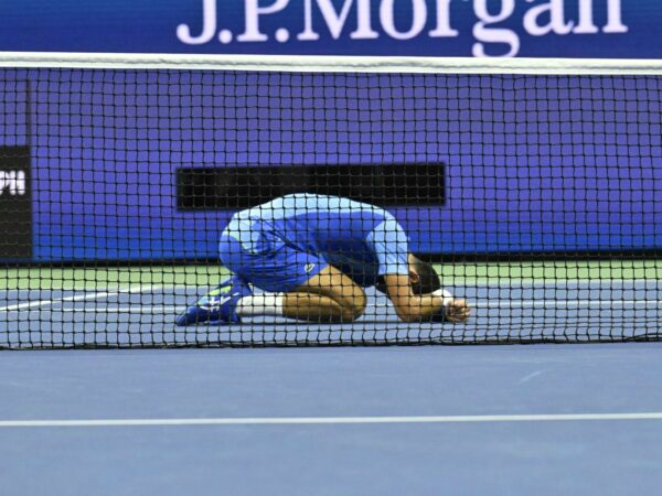 Novak Djokovic celebration USO 23