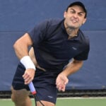 Aslan Karatsev at the 2023 Japan Open