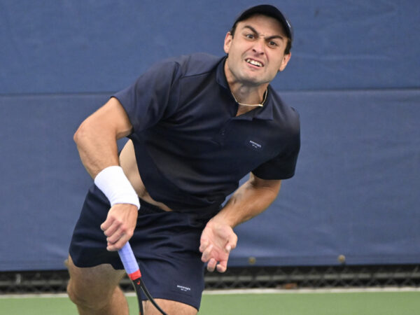 Aslan Karatsev at the 2023 Japan Open