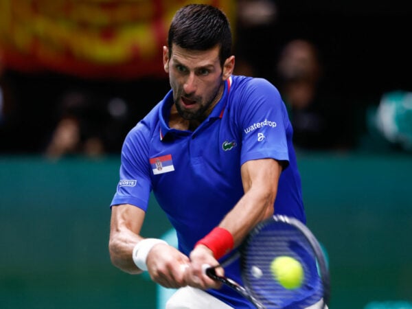 Novak Djokovic at the 2023 Davis Cup in Valencia