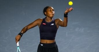 Coco Gauff WTA Finals 2023 serve
