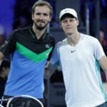 Daniil Medvedev and Jannik Sinner at the 2023 Erste Bank Open