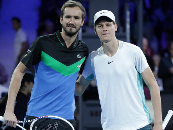 Daniil Medvedev and Jannik Sinner at the 2023 Erste Bank Open