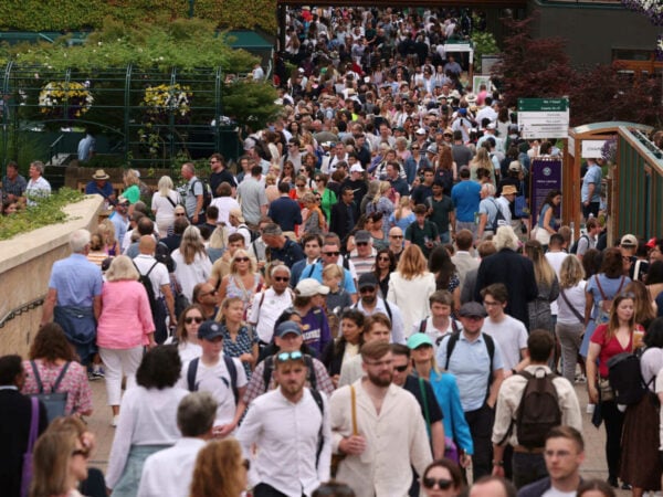 Fans at the 2023 Wimbledon tournament