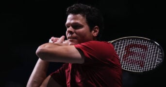 Milos Raonic / 2023 Davis Cup Malaga / Manu Fernandez/AP/SIPAa