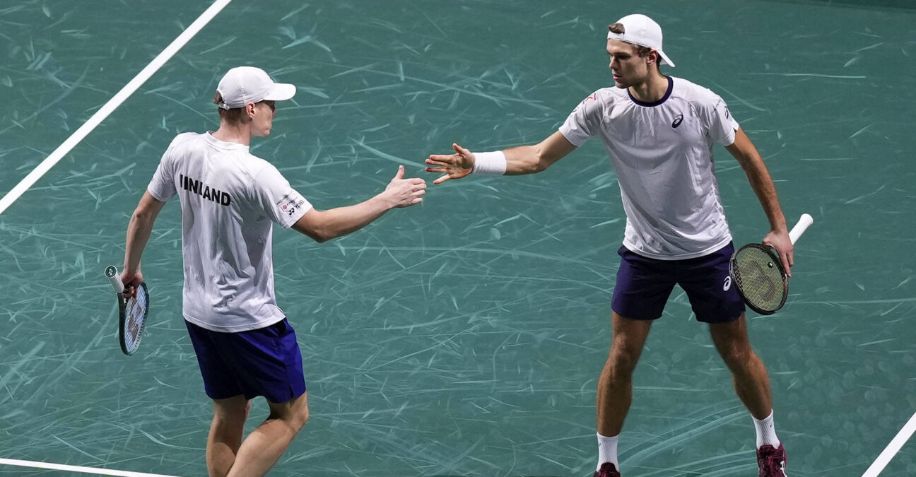 Otto Virtanen and Harri Heliovaara 2023 Davis Cup Malaga / Manu Fernandez/AP/SIPAa