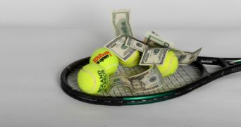 Illustration picture of money and tennis on March 20, 2020 in Brussels, Belgium