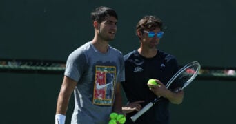 Carlos Alcaraz at the 2023 BNP Paribas Open in Indian Wells