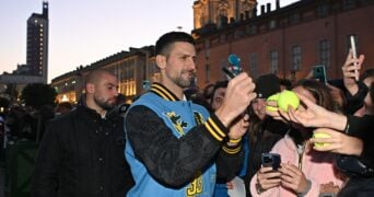 Novak Djokovic at the ATP Finals in Turin