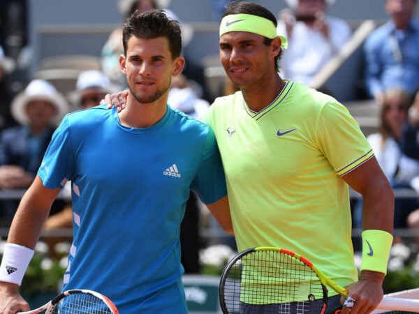 Rafael Nadal and Dominic Thiem at Roland-Garros 2019
