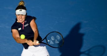 Linda Noskova at the 2023 Prague Open