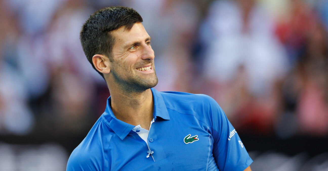 Novak Djokovic at the 2024 Australian Open