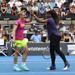 ASB Charity Match Up. Classic Day Out for the city of Kaikoura earthquake relief fund with Marina Erakovic and Serena Williams. ASB Classic WTA Womens Tournament. Auckland, New Zealand. Sunday 1 January 2017.