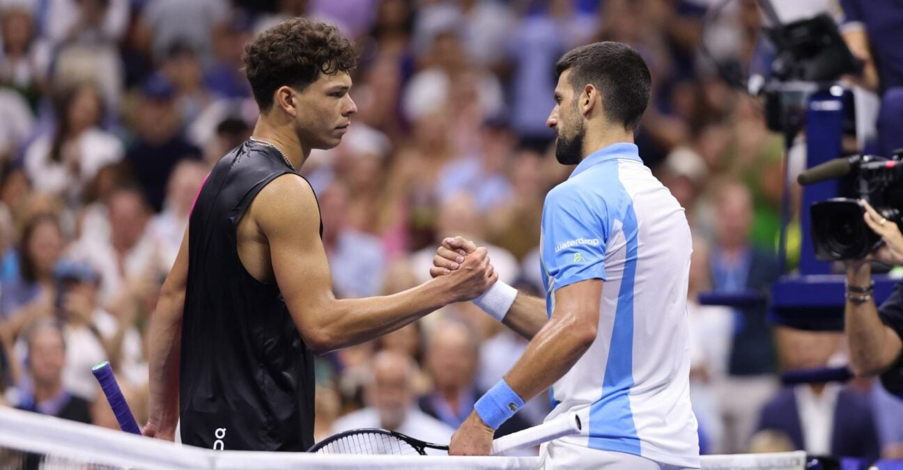 Novak Djokovic and Ben Shelton