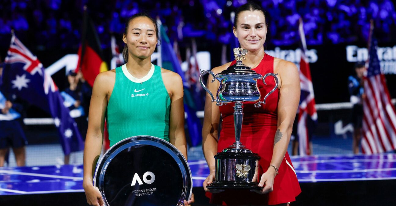 Zheng Qinwen and Aryna Sabalenka