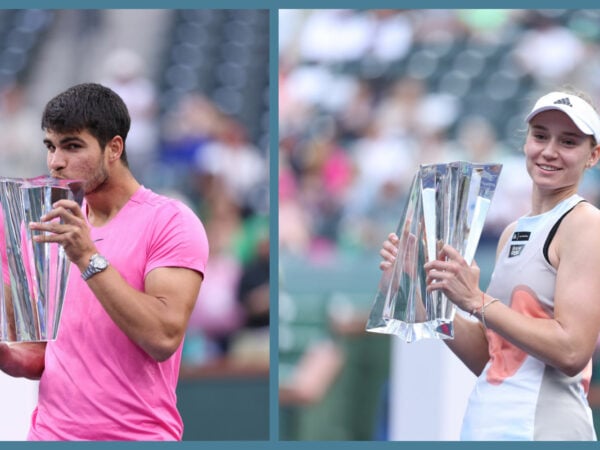 Carlos Alcaraz and Elena Rybakina at the 2023 BNP Paribas Open in Indian Wells