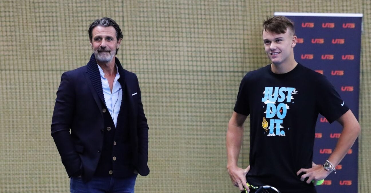 Holger Rune and Patrick Mouratoglou | Shot in Oslo Feb | Stabekk Tennis Club, © Tennis Majors