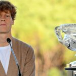 Jannik Sinner, Australian Open trophy, 2024