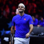 Roger Federer at the 2022 Laver Cup