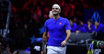 Roger Federer at the 2022 Laver Cup