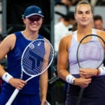 Iga Swiatek and Aryna Sabalenka at the 2022 WTA Finals in Fort Worth