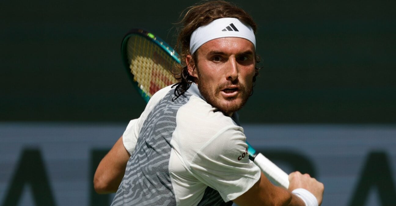 Stefanos Tsitsipas backhand IW 2024