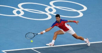 Novak Djokovic at the 2021 Tokyo Olympics