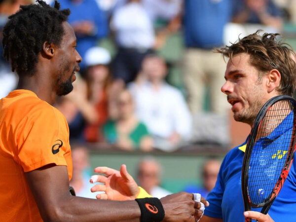 Stan Wawrinka and Gael Monfils at Roland-Garros 2017