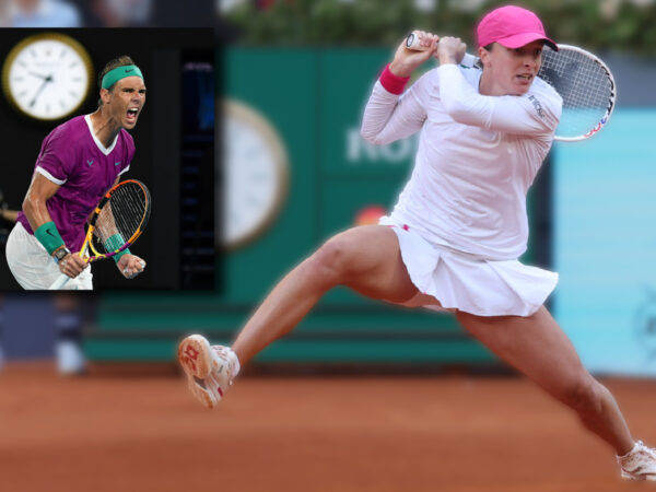 Iga Swiatek during the 2024 Madrid Open final (with Nadal)