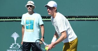 Jannik Sinner and Darren Cahill || Antoine Couvercelle / Panoramic
