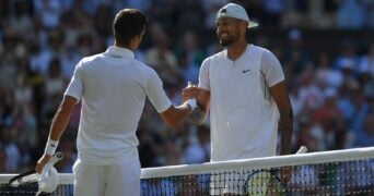Novak Djokovic and Nick Kyrgios
