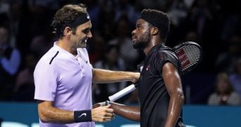 Roger Federer and Frances Tiafoe