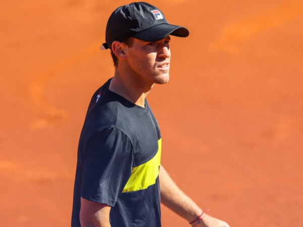 Barcelona, Spain. April 13th, 2024. Tennis player Diego Schwartzman seen during the qualification match between Diego Schwartzman and Pol Martin Tiffon during the Barcelona Open Banc Sabadell tournament in Barcelona. || 288974_0020 barcelona spain sport tennis tennis player