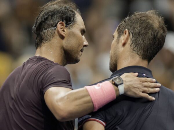 Rafael Nadal and Richard Gasquet during the 2022 US Open