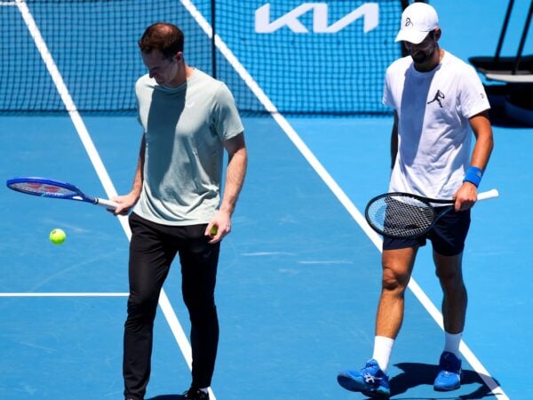 Andy Murray and Novak Djokovic at the 2025 Australian Open