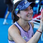 Eva Lys celebrates reaching the third round of the 2025 Australian Open