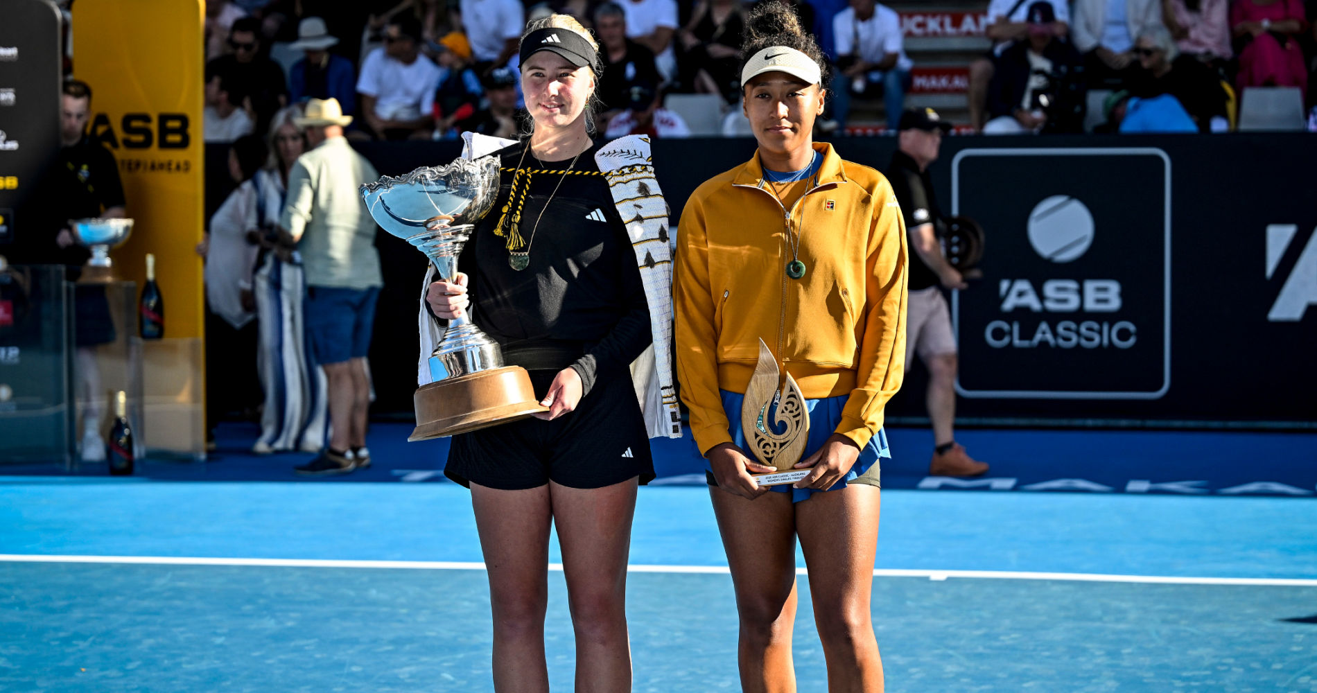 Osaka's tearful retirement in Auckland Open final helps Tauson win