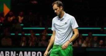 Daniil Medvedev during the ABN AMRO Open 2025, ATP 500 Tennis 16 eme Finale event on 5 FEBRUARY 2025 in Rotterdam, Netherlands - Photo Laurent Lairys / PsnewZ